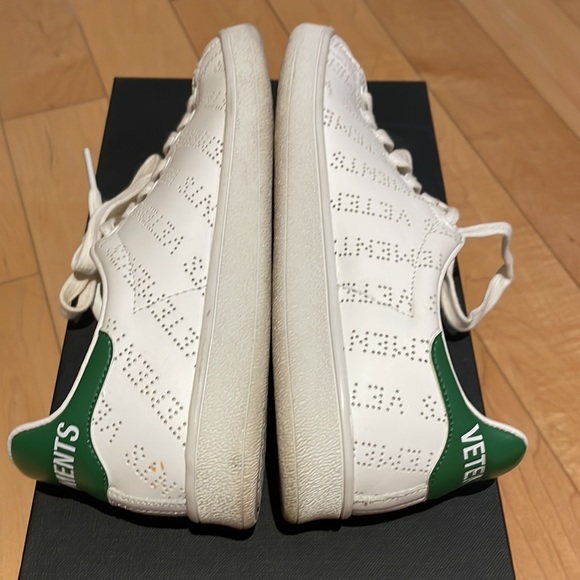 Vetements White Perforates Low Top Sneakers - Picture 3 of 7